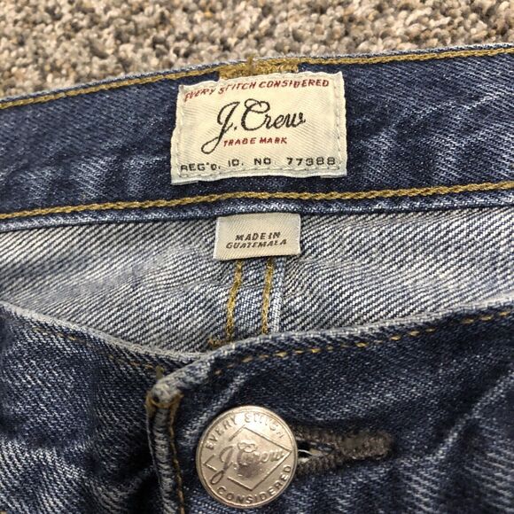 J Crew Jeans Mens 31x32 Blue 770 Slim Straight Preppy Dark Wash Stretch Denim - Picture 5 of 11